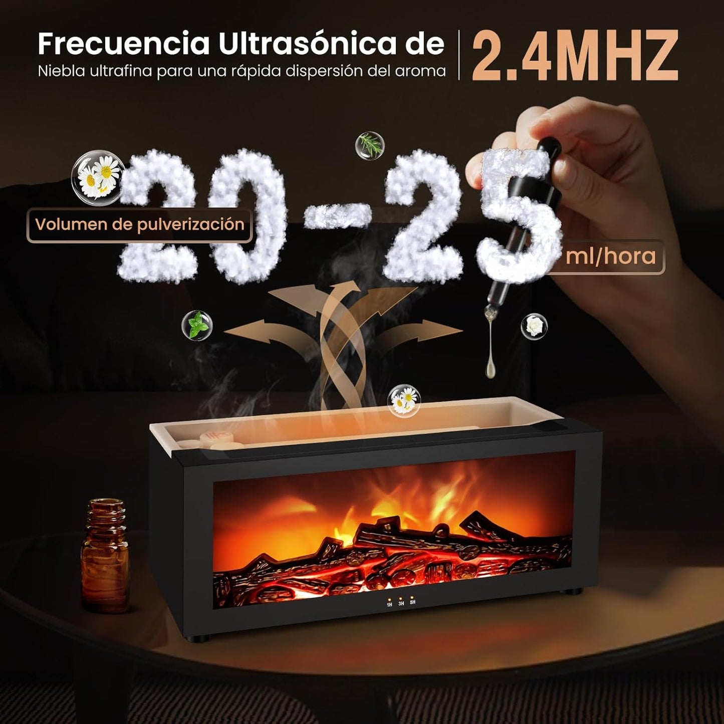 Difusor de aroma con diseño de llama