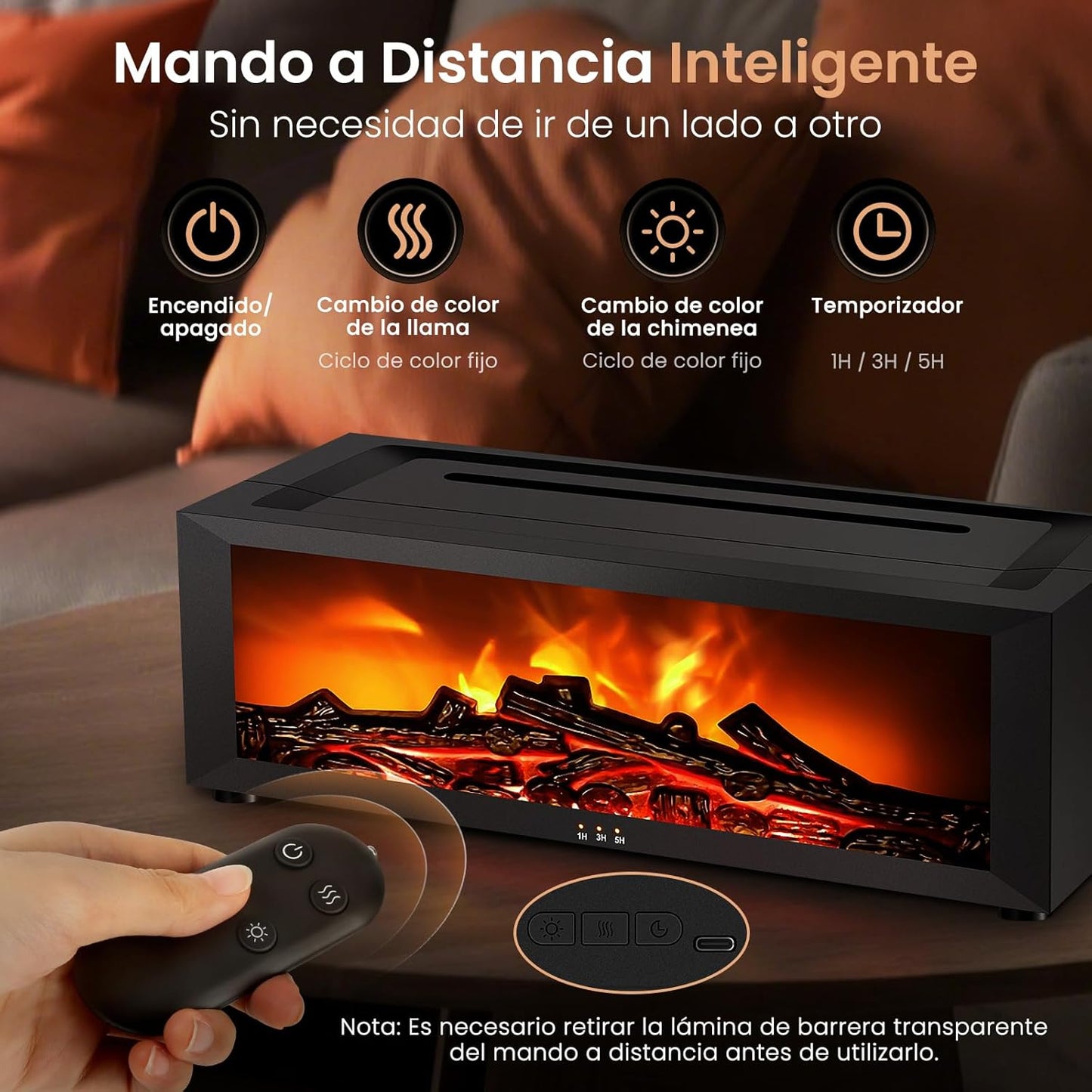 Difusor de aroma con diseño de llama