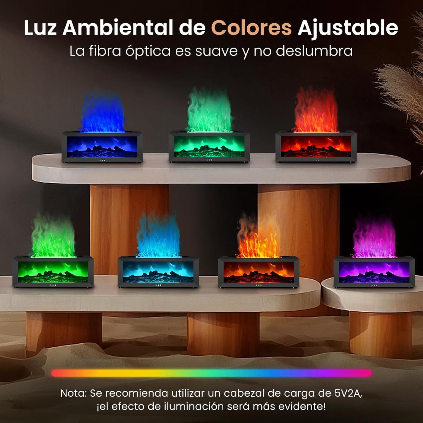 Difusor de aroma con diseño de llama