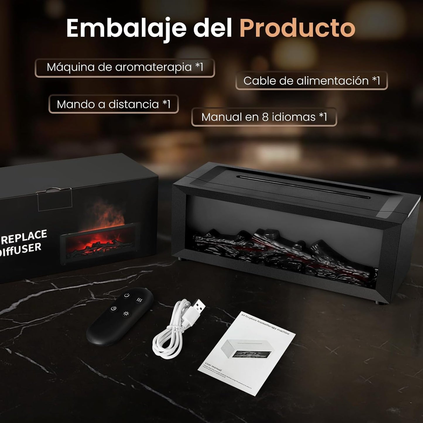 Difusor de aroma con diseño de llama